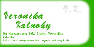 veronika kalnoky business card